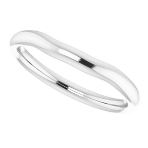 14K White Band for 6x4 mm Oval Ring - BN & CO JEWELRY