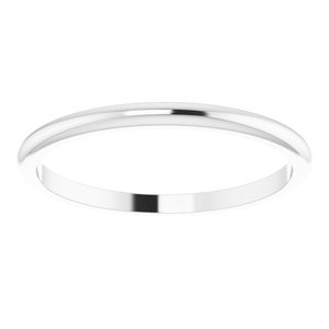 14K White 1.5 mm Half Round Band Size 6.5 - BN & CO JEWELRY