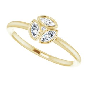 14K Yellow 1/5 CTW Diamond Ring - BN & CO JEWELRY