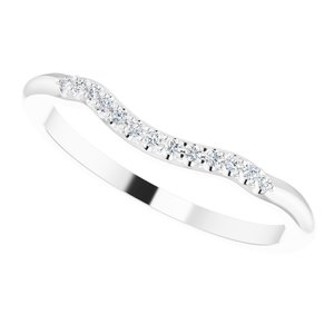 14K White .05 CTW Diamond Band - BN & CO JEWELRY