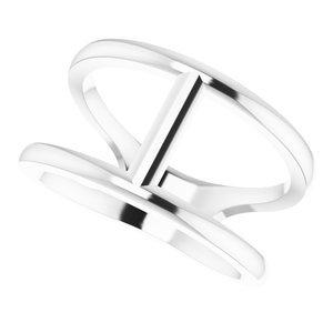 Sterling Silver 11.3 mm Negative Space Ring - BN & CO JEWELRY