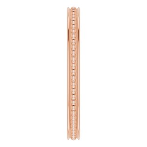 14K Rose Stackable Bead Ring Size 6 - BN & CO JEWELRY