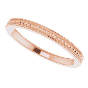 14K Rose Stackable Bead Ring Size 6 - BN & CO JEWELRY