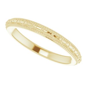 14K Yellow Vintage-Style Band - BN & CO JEWELRY