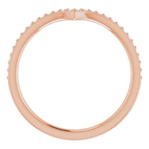 14K Rose 1/8 CTW Natural Diamond Band - BN & CO JEWELRY