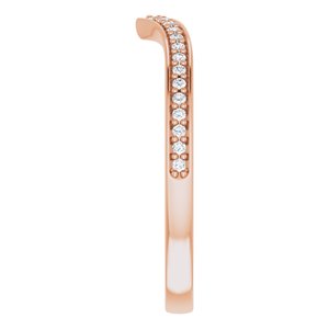 14K Rose 1/8 CTW Natural Diamond Band - BN & CO JEWELRY