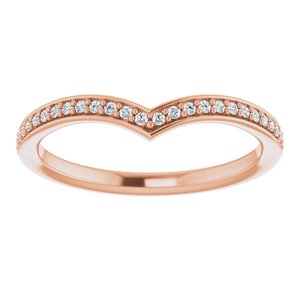 14K Rose 1/8 CTW Natural Diamond Band - BN & CO JEWELRY