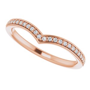 14K Rose 1/8 CTW Natural Diamond Band - BN & CO JEWELRY