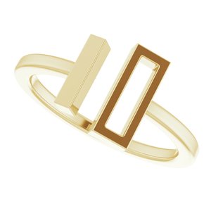 14K Yellow Bar Ring - BN & CO JEWELRY