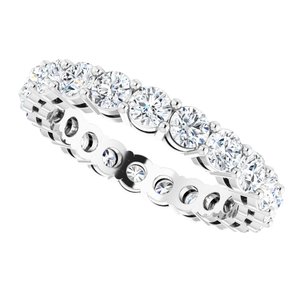 Platinum 2 1/8 CTW Natural Diamond Eternity Band Size 6.5 - BN & CO JEWELRY