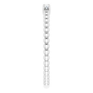 14K White 1/10 CTW Diamond Beaded Ring - BN & CO JEWELRY
