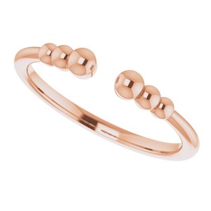 14K Rose Beaded Ring - BN & CO JEWELRY