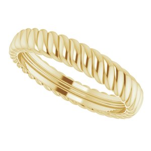 14K Yellow 3.5 mm Rope Band Size 7 - BN & CO JEWELRY