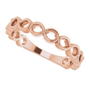 14K Rose Infinity Stackable Ring - BN & CO JEWELRY