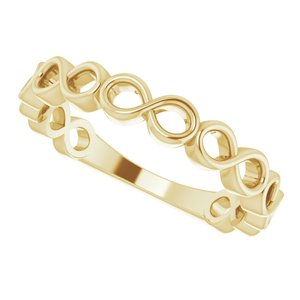 14K Yellow Infinity Stackable Ring - BN & CO JEWELRY