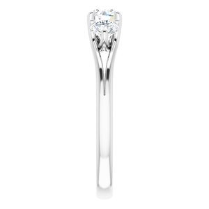 Platinum 3/4 CTW Diamond Three-Stone Engagement Ring - BN & CO JEWELRY