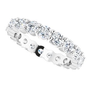 14K White 1 3/4 CTW Natural Diamond Eternity Band Size 6 - BN & CO JEWELRY