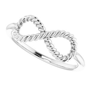 Sterling Silver Infinity-Inspired Rope Ring - BN & CO JEWELRY