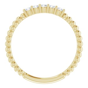 14K Yellow 1/6 CTW Lab-Grown Diamond Stackable Ring - BN & CO JEWELRY