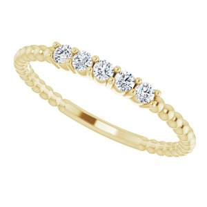 14K Yellow 1/6 CTW Lab-Grown Diamond Stackable Ring - BN & CO JEWELRY