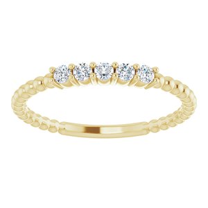 14K Yellow 1/6 CTW Lab-Grown Diamond Stackable Ring - BN & CO JEWELRY