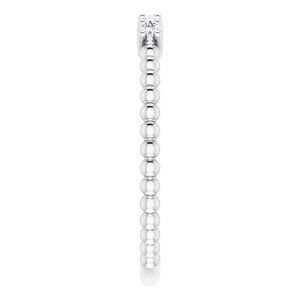 14K White 1/6 CTW Natural Diamond Stackable Ring - BN & CO JEWELRY