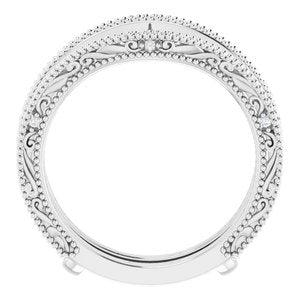 14K White .05 CTW Natural Diamond Ring Guard - BN & CO JEWELRY