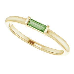 14K Yellow Green Tourmaline Stackable Ring - BN & CO JEWELRY