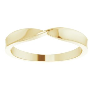 14K Yellow 3 mm Stackable Twist Ring - BN & CO JEWELRY