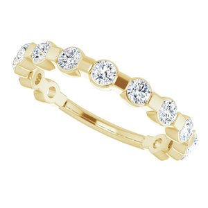 14K Yellow 1/2 CTW Lab-Grown Diamond Anniversary Band - BN & CO JEWELRY