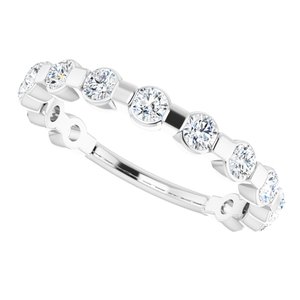 14K White 1/2 CTW Lab-Grown Diamond Anniversary Band - BN & CO JEWELRY