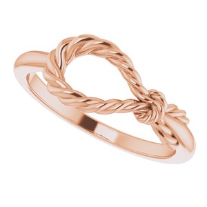 14K Rose Rope Knot Ring - BN & CO JEWELRY