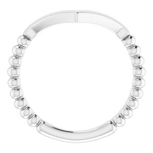 Sterling Silver Stackable Beaded "V" Ring - BN & CO JEWELRY