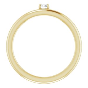 14K Yellow 1/10 CT Diamond Stackable Ring - BN & CO JEWELRY