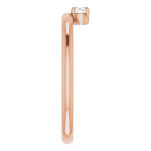 14K Rose 1/10 CT Diamond Stackable Ring - BN & CO JEWELRY