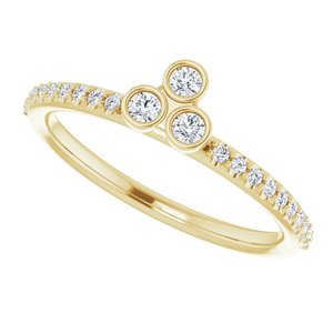 14K Yellow 1/5 CTW Natural Diamond Stackable Ring - BN & CO JEWELRY