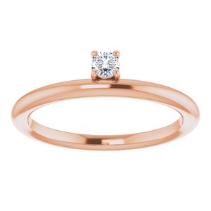 14K Rose 1/10 CT Diamond Stackable Ring - BN & CO JEWELRY