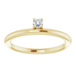 14K Yellow 1/10 CT Diamond Stackable Ring - BN & CO JEWELRY