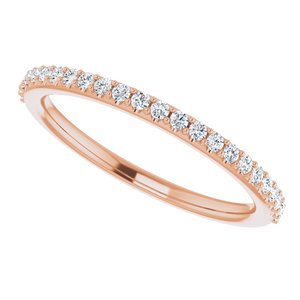 14K Rose 1/5 CTW Diamond Band - BN & CO JEWELRY