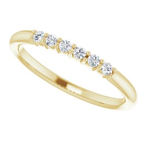 14K Yellow 1/8 CTW Natural Diamond Stackable Ring - BN & CO JEWELRY