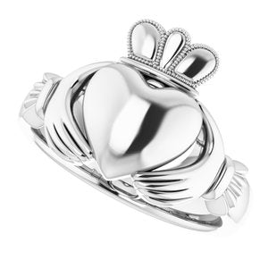 Sterling Silver 10.5 mm Claddagh Ring Size 11 - BN & CO JEWELRY