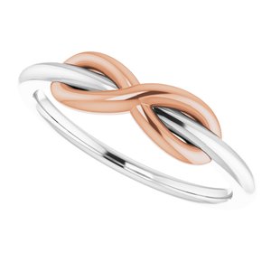 14K White & Rose Infinity-Style Ring - BN & CO JEWELRY