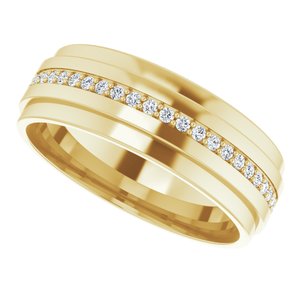 14K Yellow 1/3 CTW Natural Diamond Eternity Band Size 9.5 - BN & CO JEWELRY