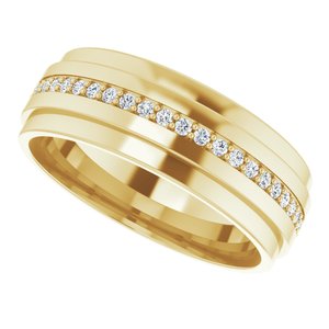 14K Yellow 1/3 CTW Natural Diamond Eternity Band Size 10 - BN & CO JEWELRY