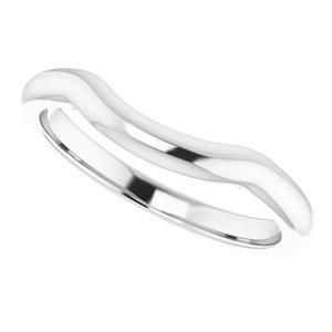 14K X1 White Band for 8 mm Cushion Ring - BN & CO JEWELRY