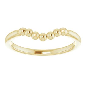 14K Yellow Stackable Beaded Contour Ring - BN & CO JEWELRY