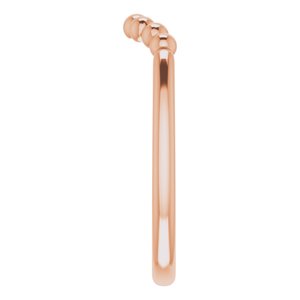 14K Rose Stackable Beaded Contour Ring - BN & CO JEWELRY