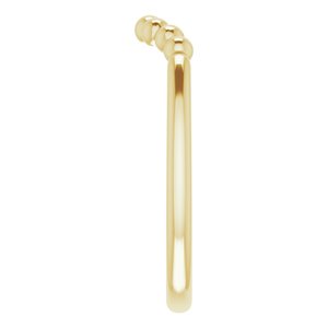 14K Yellow Stackable Beaded Contour Ring - BN & CO JEWELRY