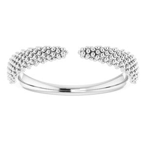 Sterling Silver Beaded Negative Space Ring - BN & CO JEWELRY