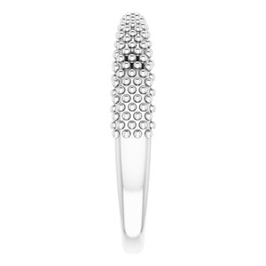 Sterling Silver Beaded Negative Space Ring - BN & CO JEWELRY